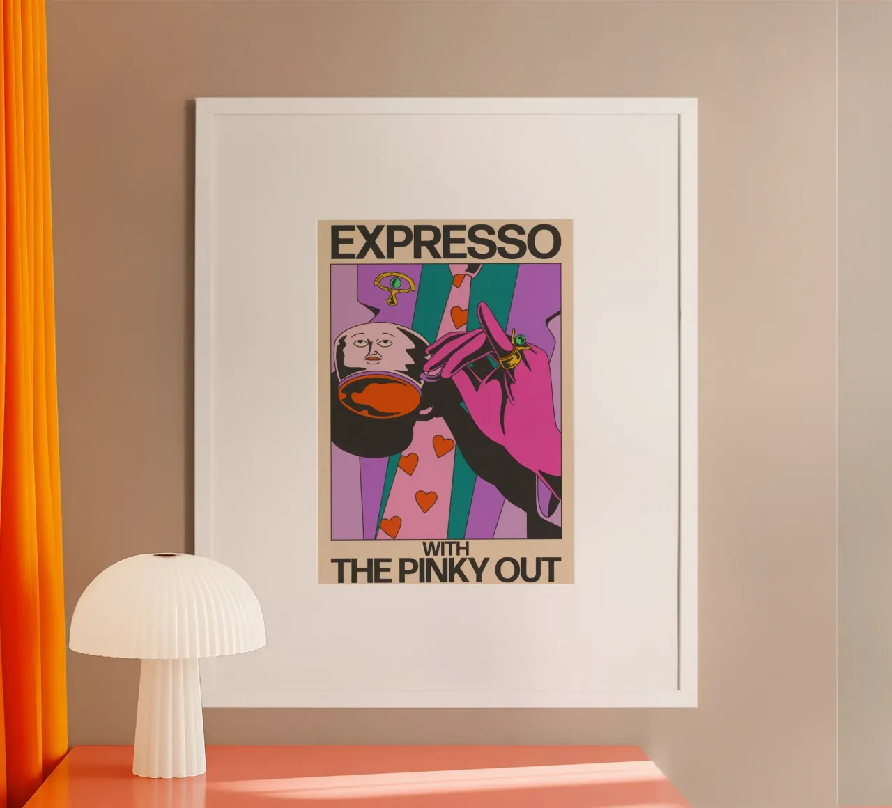 Espresso con il mignolo fuori poster da Harley Rice