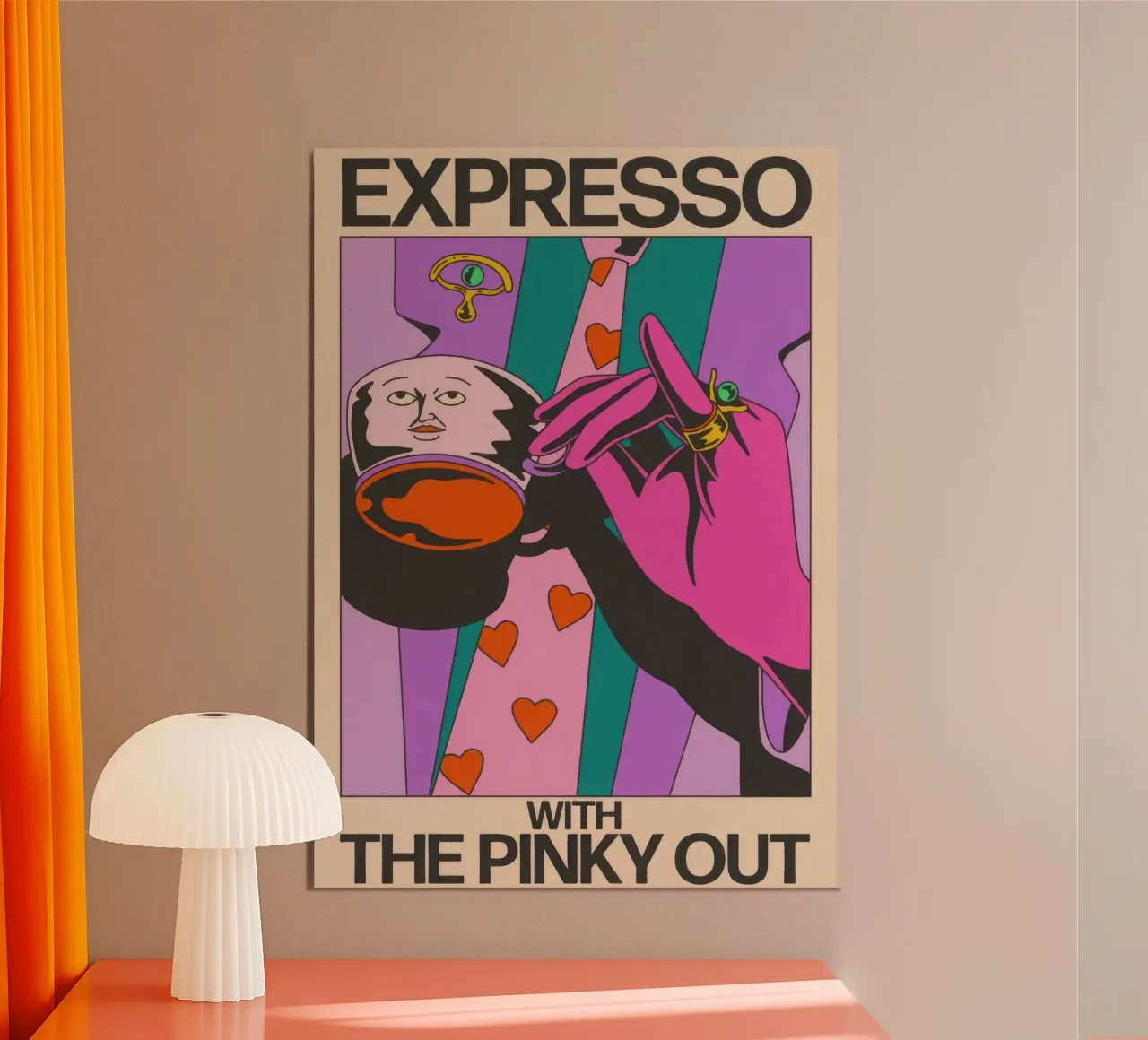 Espresso con il mignolo fuori poster da Harley Rice