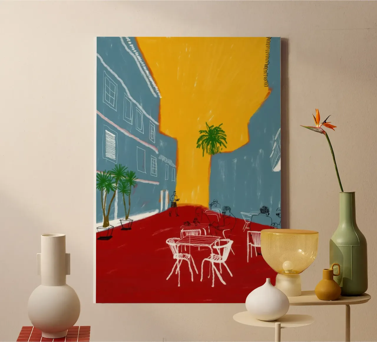Rille Leinwand mit Schattenfugenrahmen von Harley Rice