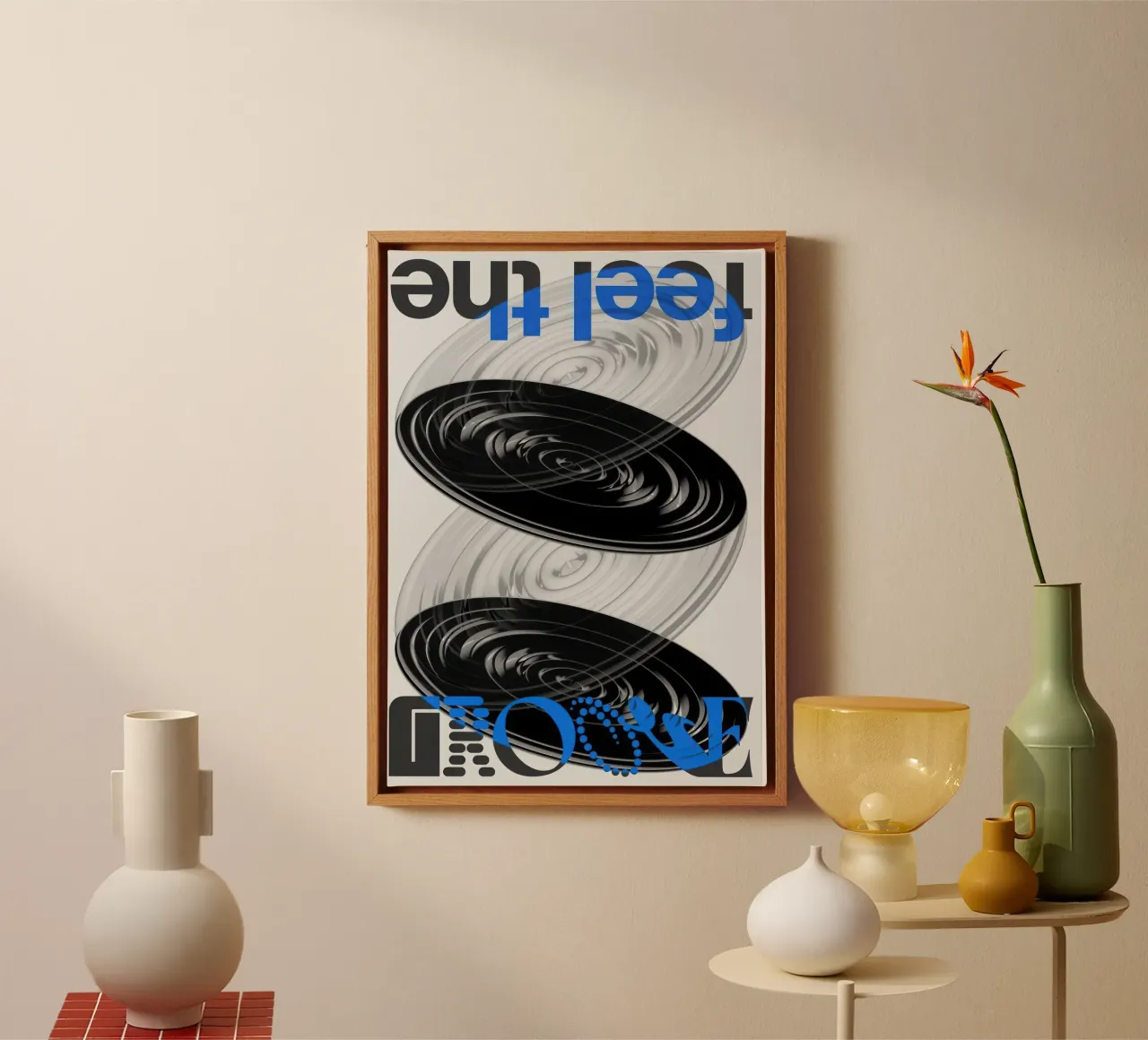 Groove canvas met Baklijst van Harley Rice