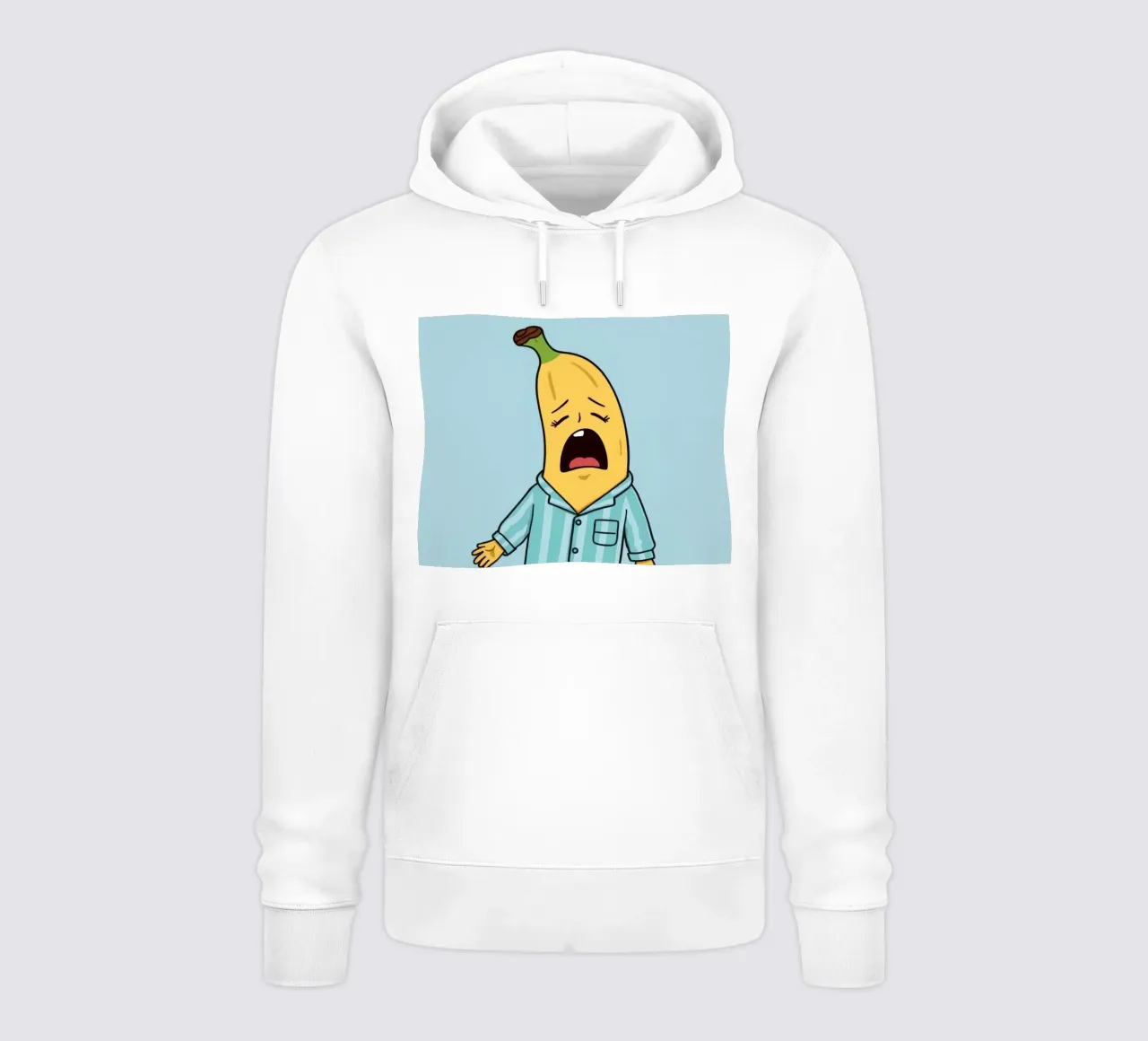 Simpatica banana in pigiama che sbadiglia felpa con cappuccio da DesignDoodle