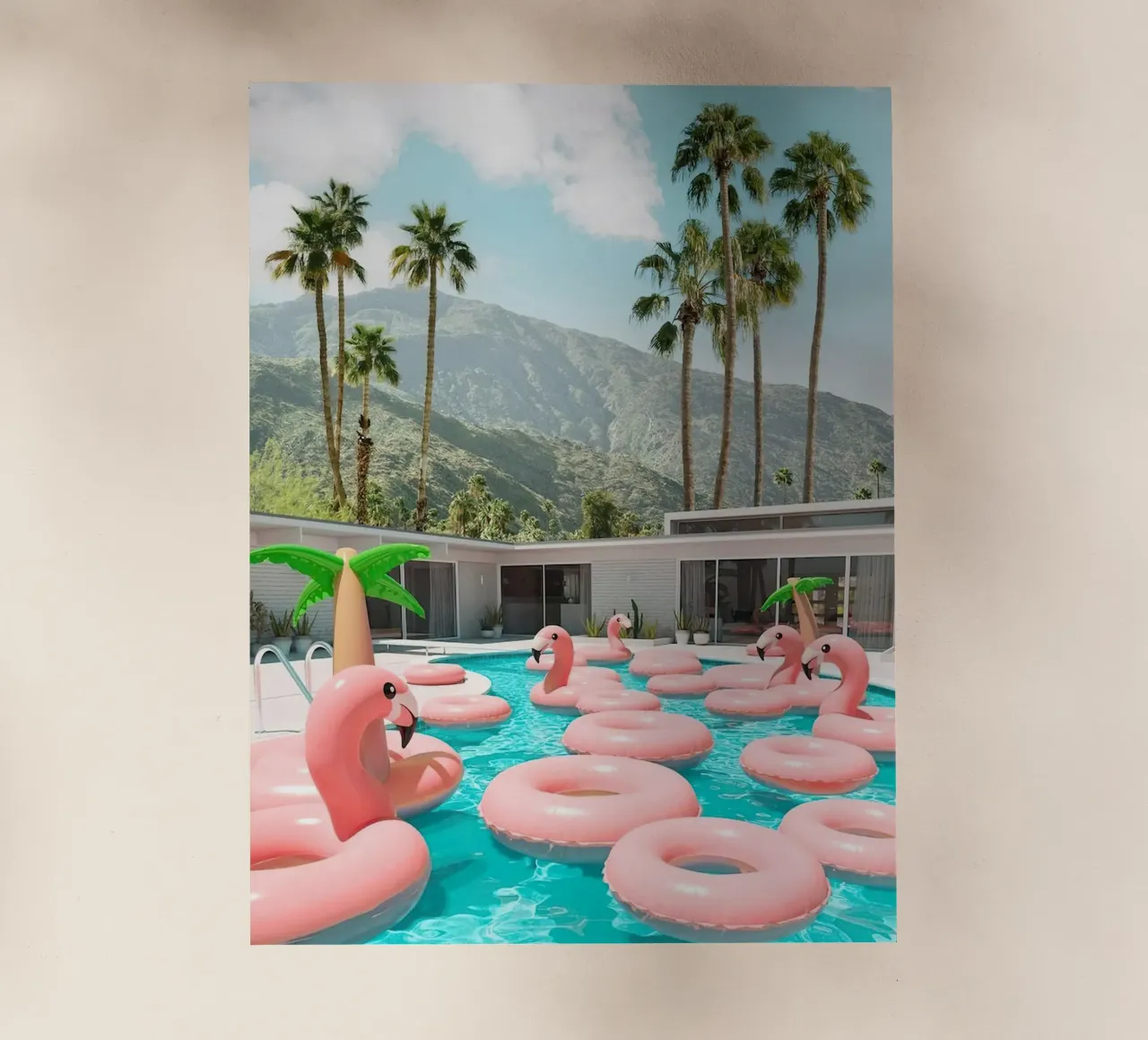 Flamingo Pool Party pellicola backlit da robertmotoiart