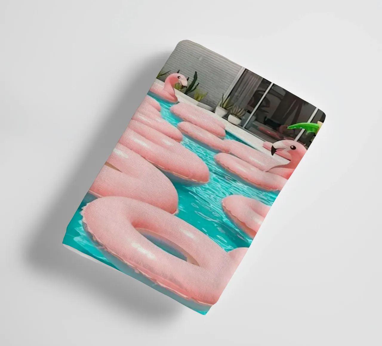 Flamingo Pool Party asciugamano da bagno da robertmotoiart