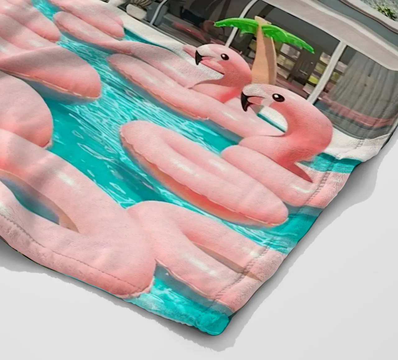 Flamingo Pool Party coperta in pile da robertmotoiart