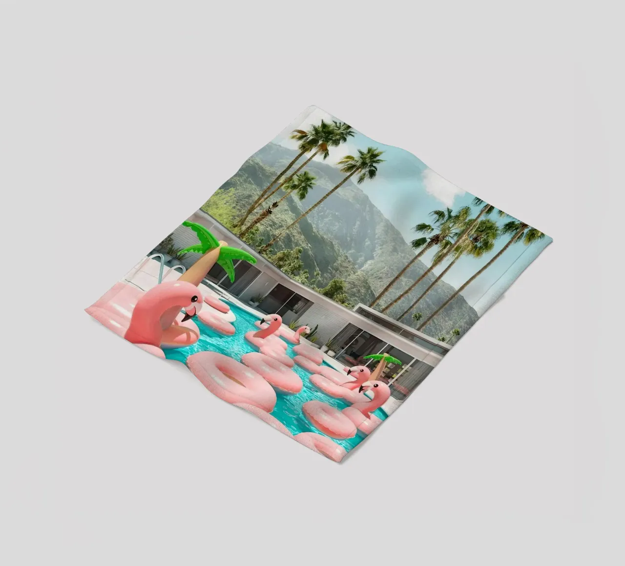 Flamingo Pool Party coperta in pile da robertmotoiart