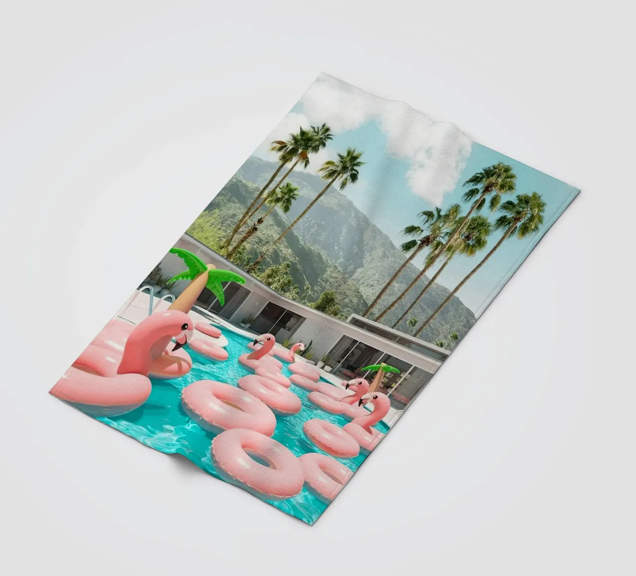 Flamingo Pool Party coperta in pile da robertmotoiart