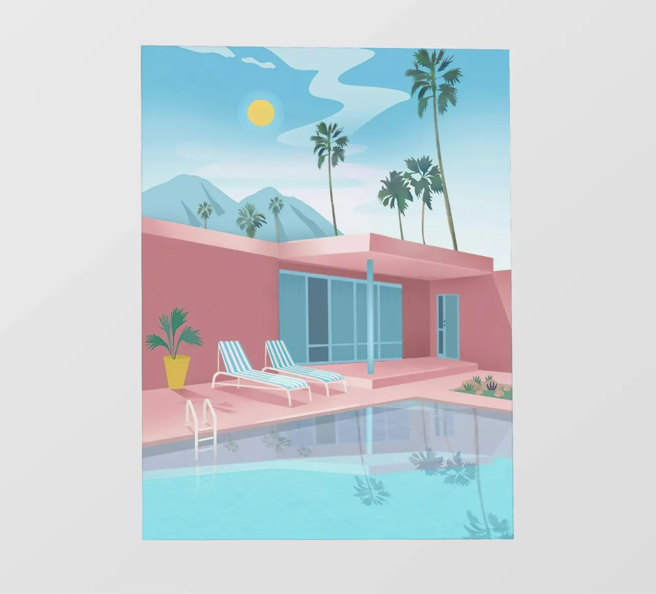 Swimming Pool With Mountain View telo in pvc da lennytravers