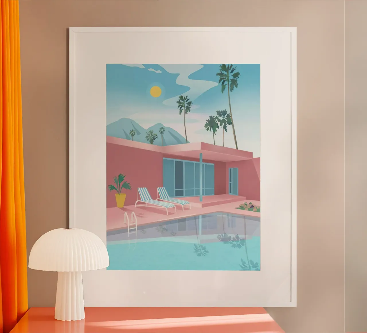 Swimming Pool With Mountain View poster da lennytravers
