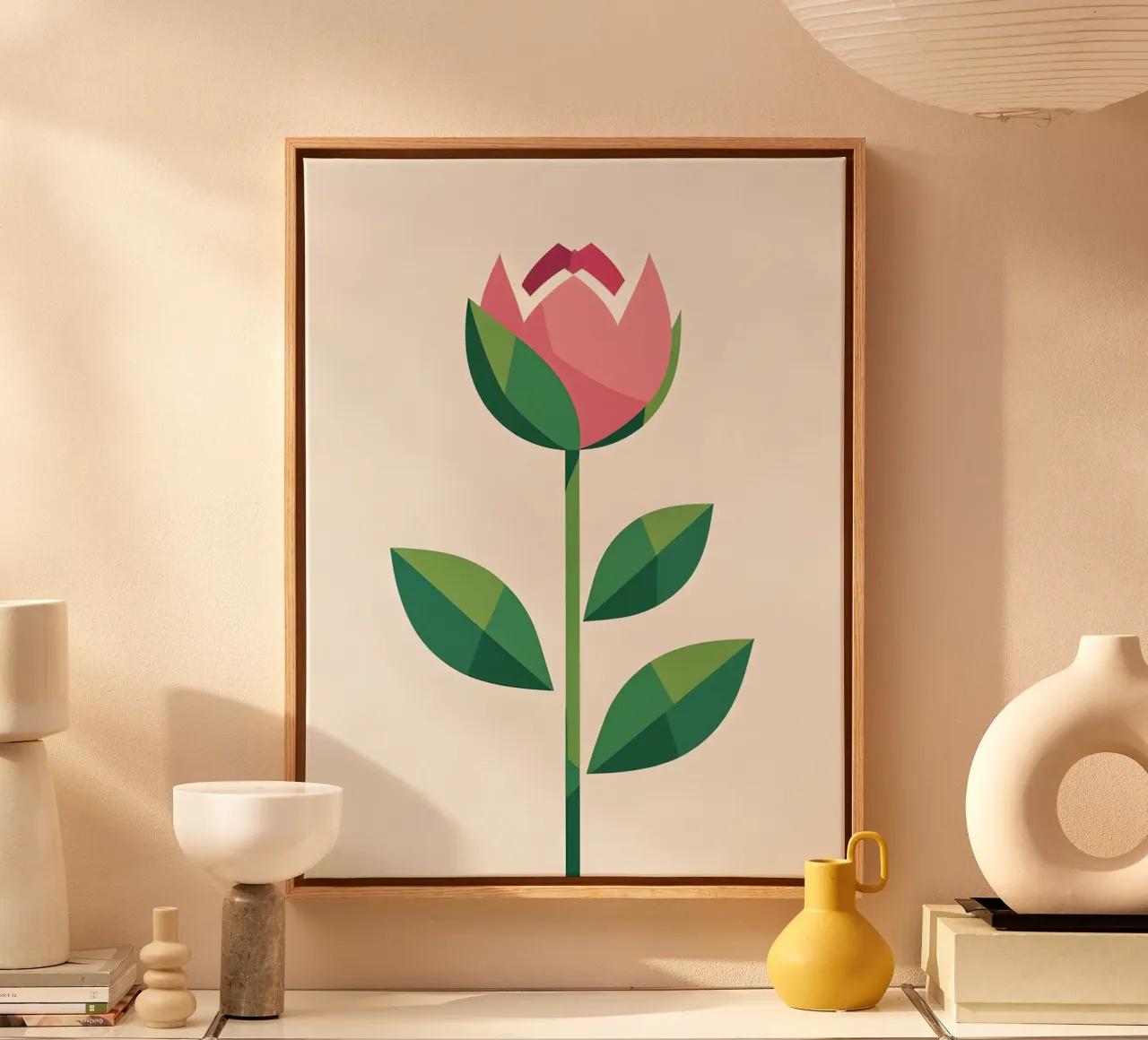 Lenteknop canvas met Baklijst van The Green Room