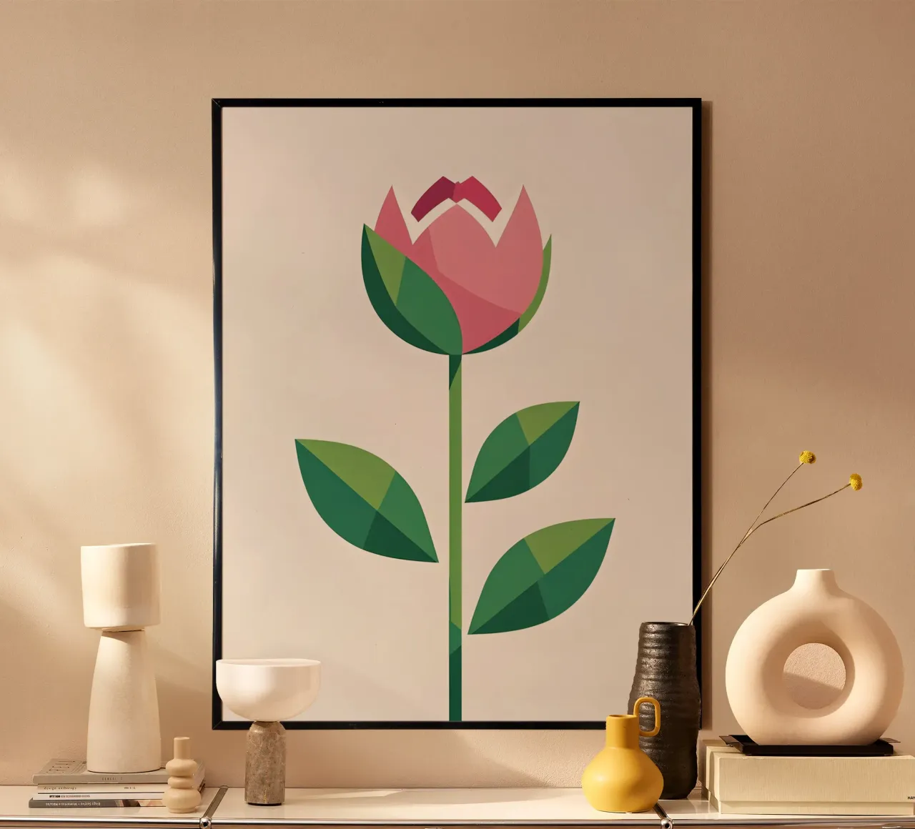 Germoglio di primavera poster con telaio in plastica da botanical