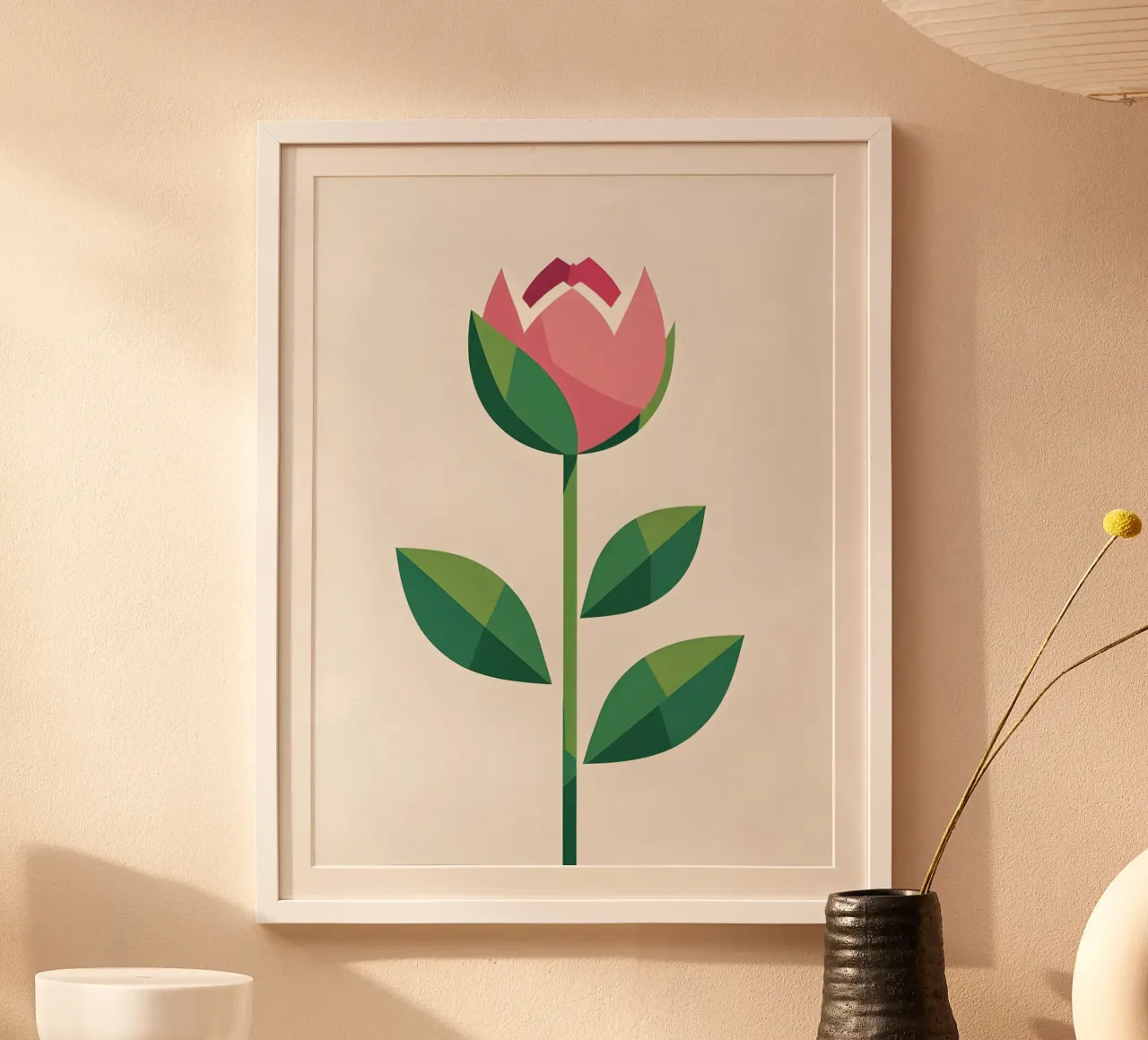 Germoglio di primavera poster con telaio in plastica da botanical