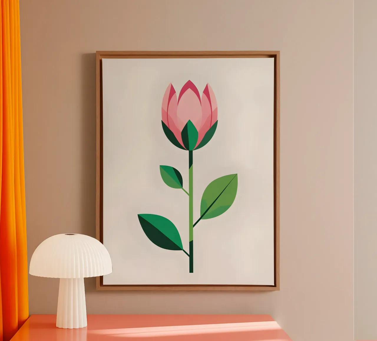 Lenteknop canvas met Baklijst van The Green Room