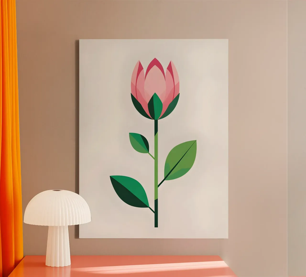 Lenteknop canvas met Baklijst van The Green Room