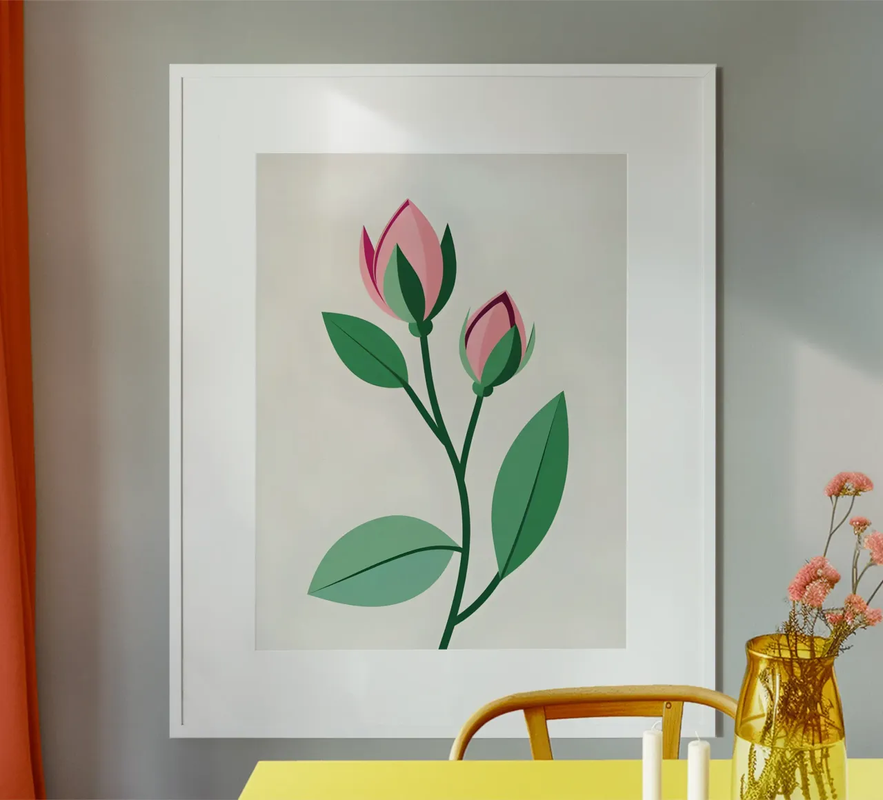 Germoglio di primavera poster con telaio in legno da The Green Room