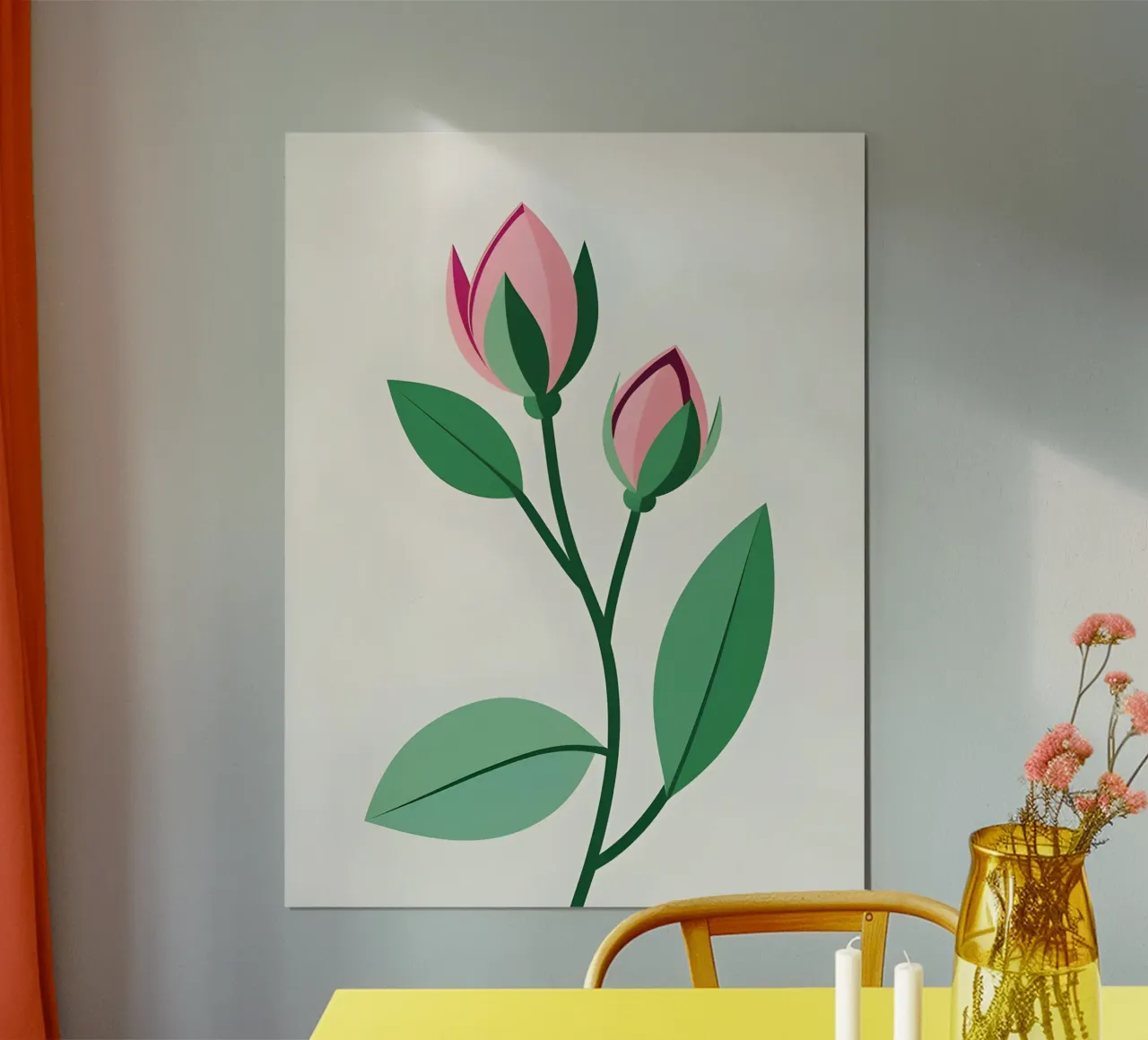 Germoglio di primavera poster con telaio in legno da The Green Room