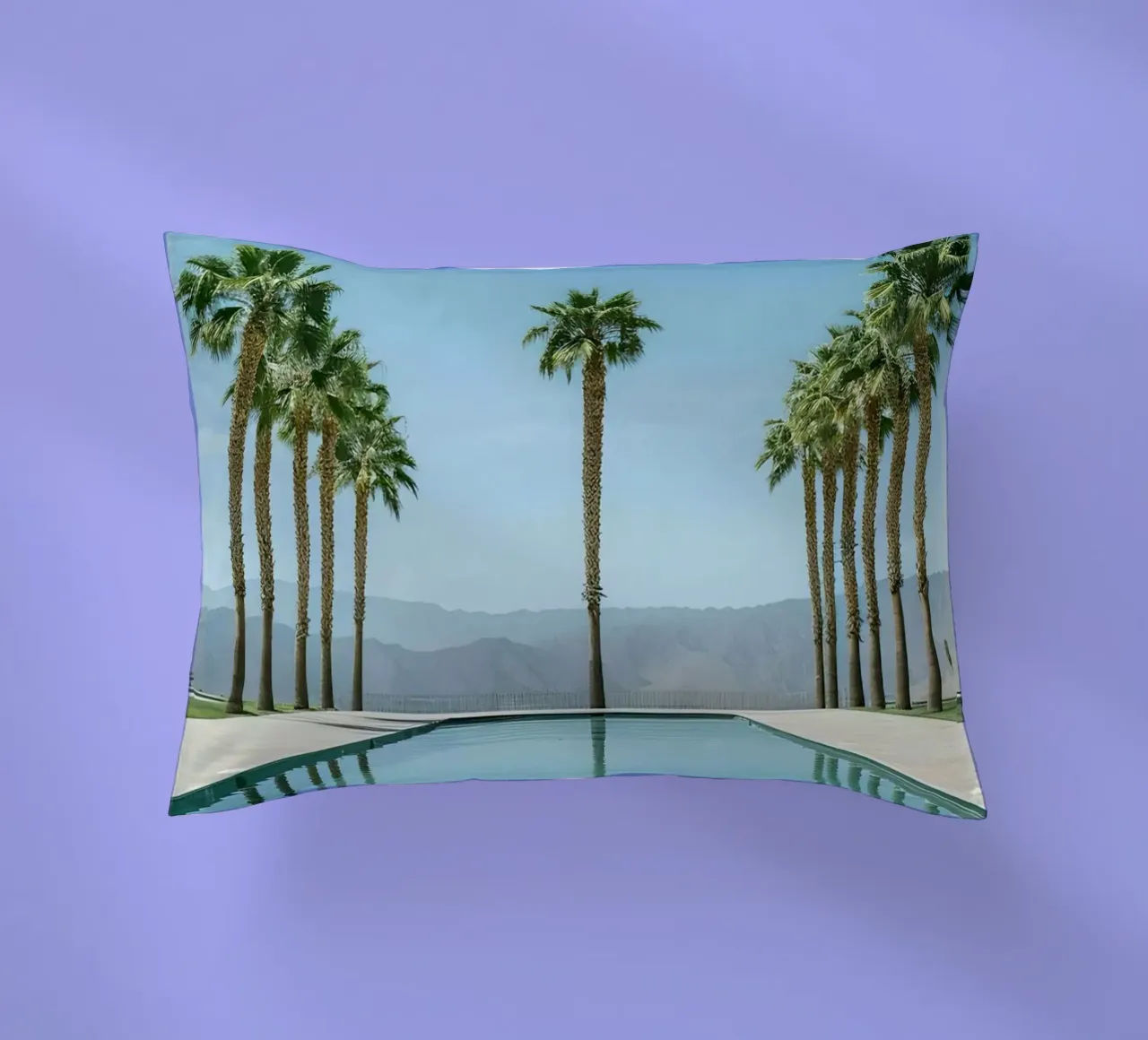 Palm Trees In The Pool cuscino da Leonard Barreiro