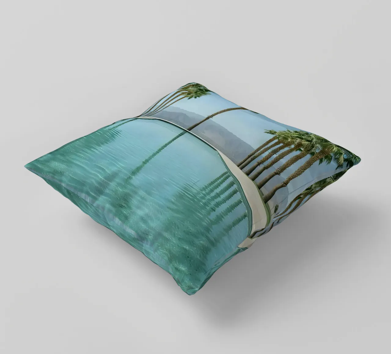 Palm Trees In The Pool cuscino da Leonard Barreiro