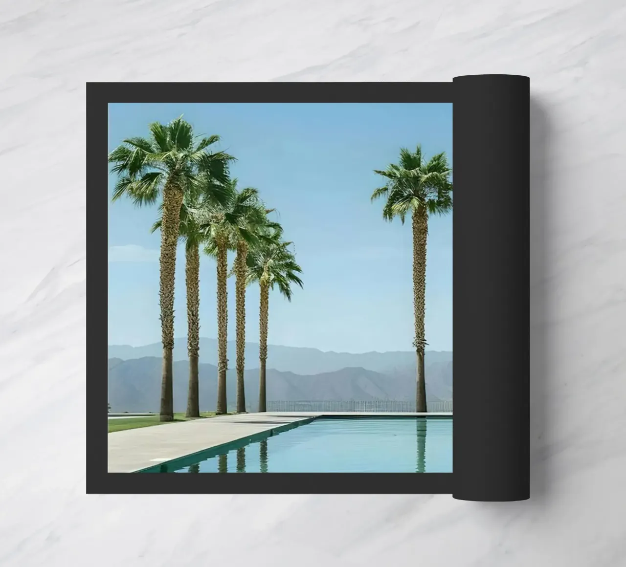 Palm Trees In The Pool zerbino da Leonard Barreiro