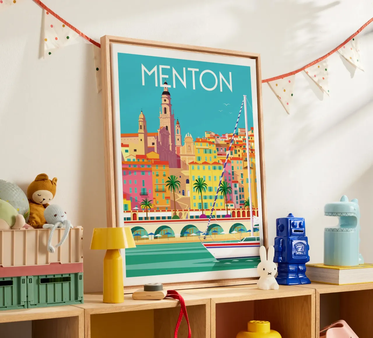 Menton tela con Cornice a cassetta da Raphaël Delerue