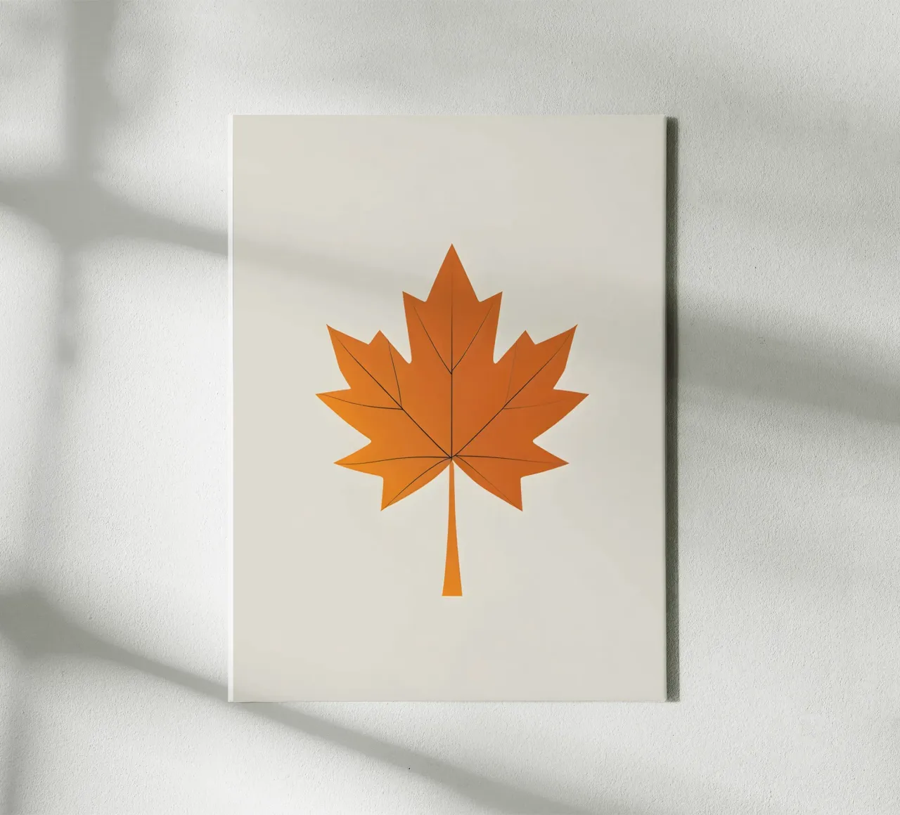 Autumn Maple Leaf canvas with Floater frame by The Green Room