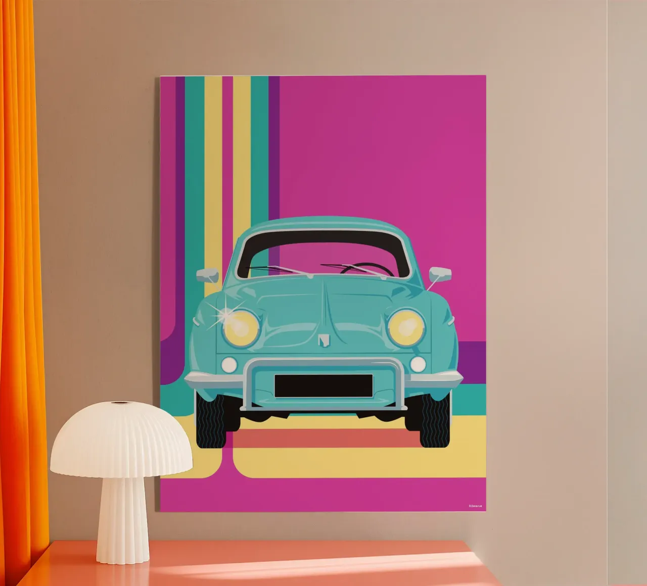 Renault Dauphine plexiglass da Raphaël Delerue