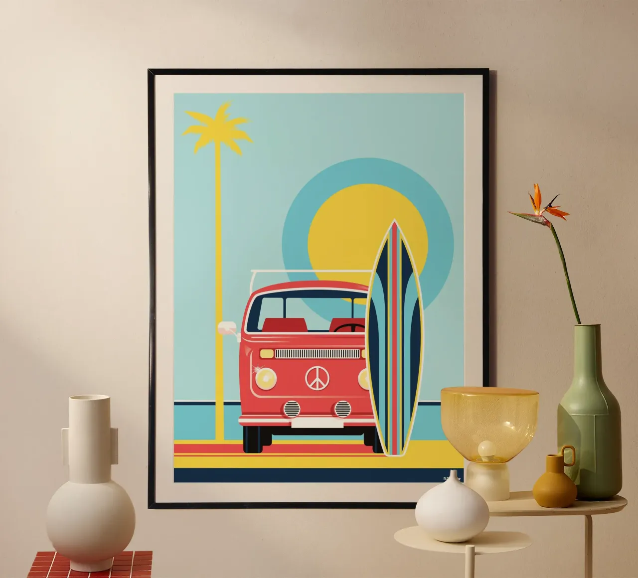 VW Combi T2 poster da Raphaël Delerue