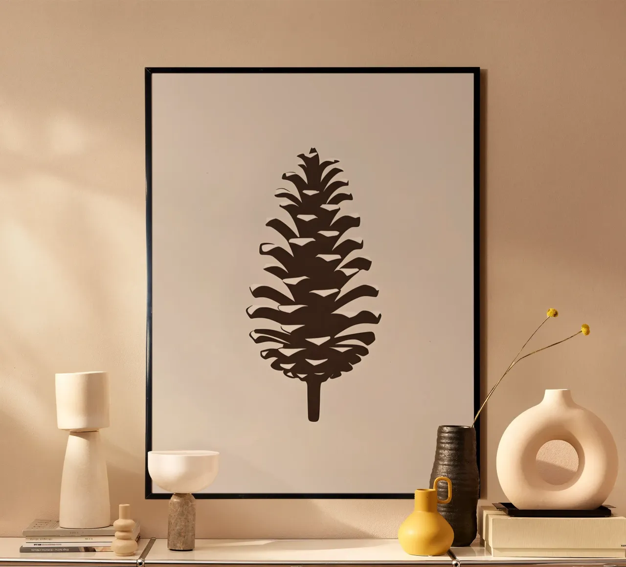 Pigna invernale poster con telaio in plastica da The Green Room