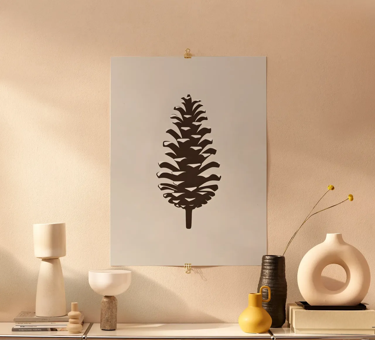 Pigna invernale poster con telaio in plastica da The Green Room