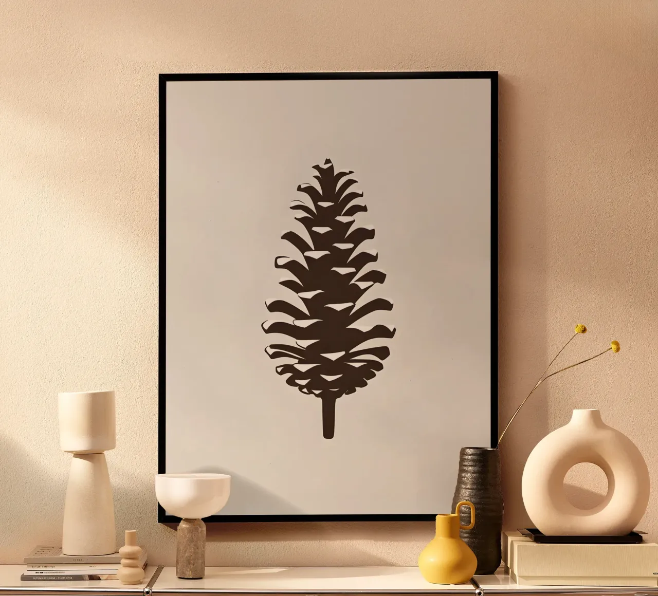 Pigna invernale poster con telaio in plastica da The Green Room