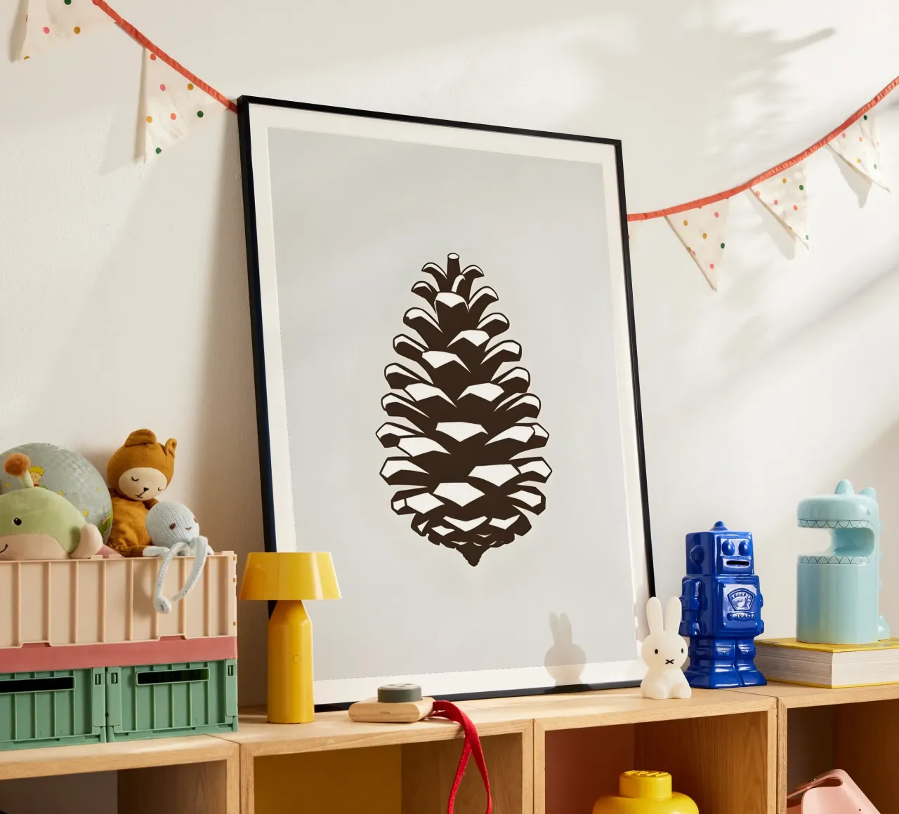 Pigna invernale poster con telaio in plastica da The Green Room