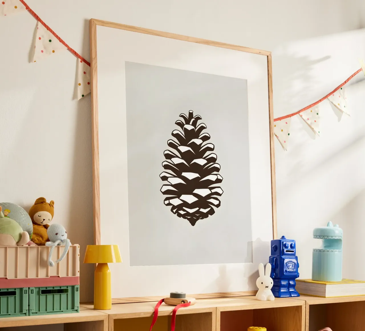 Pigna invernale poster con telaio in plastica da The Green Room