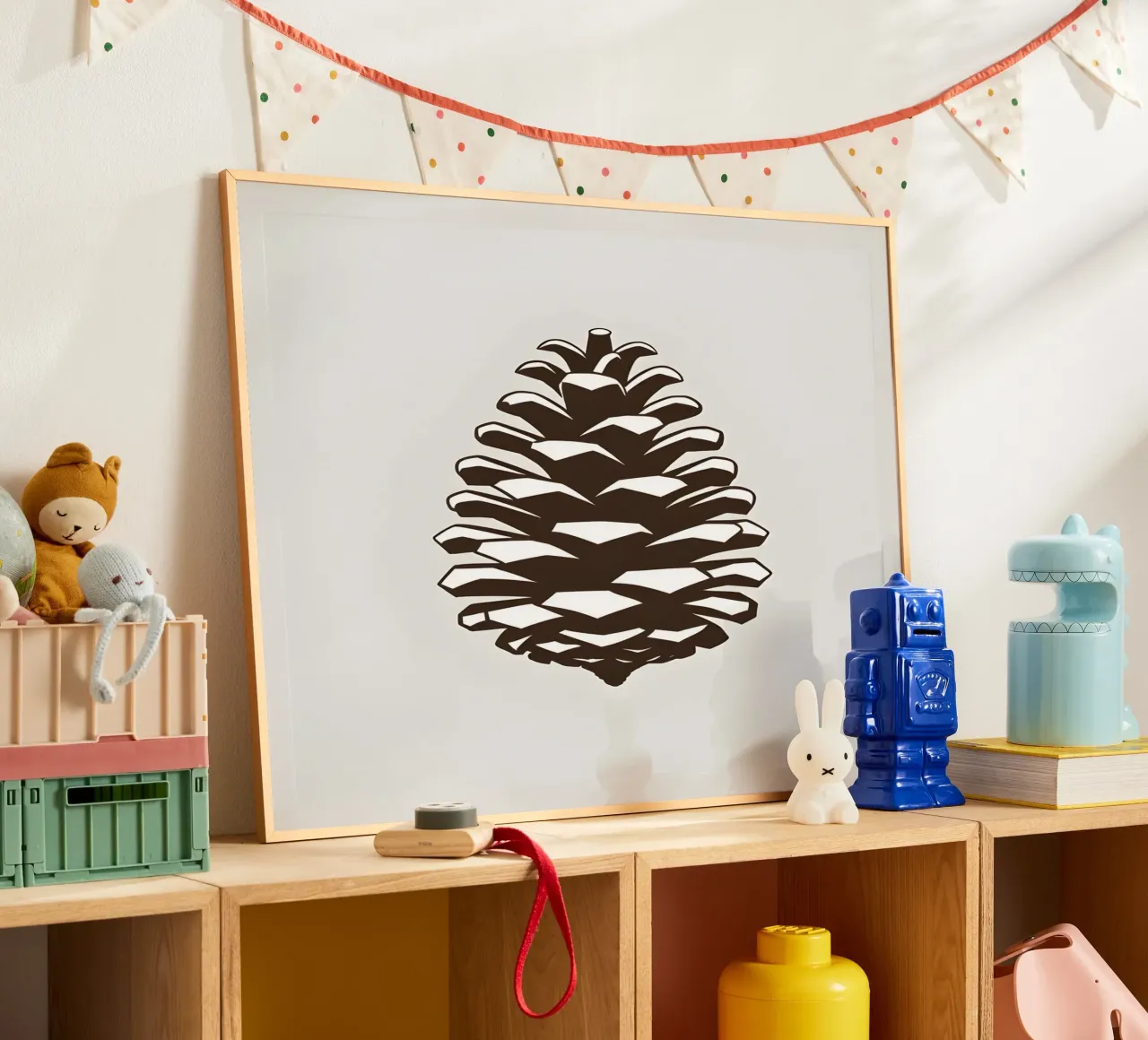 Pigna invernale poster con telaio in plastica da The Green Room