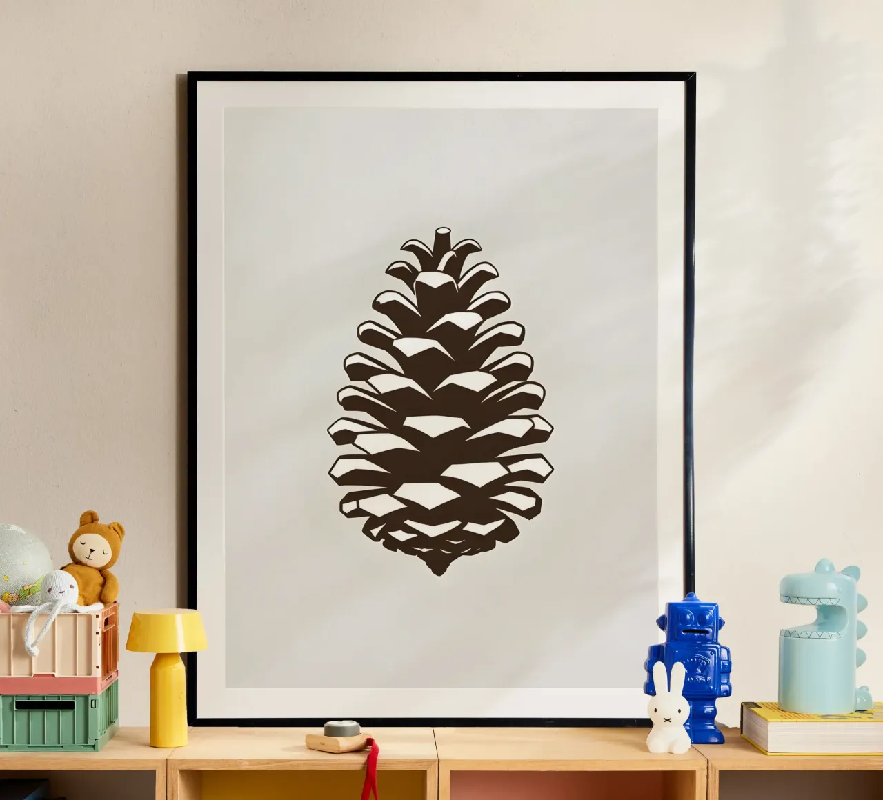 Pigna invernale poster con telaio in plastica da The Green Room