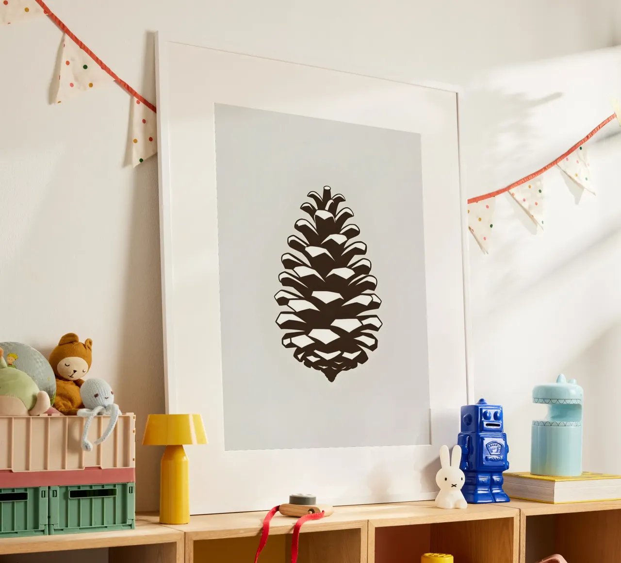 Pigna invernale poster con telaio in plastica da The Green Room