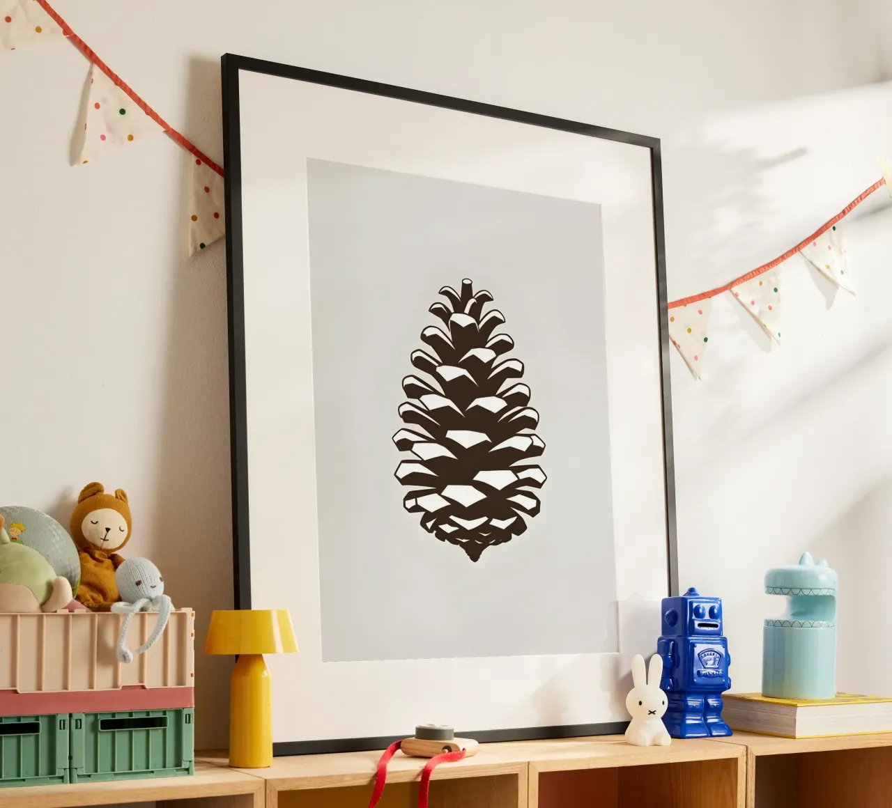 Pigna invernale poster con telaio in plastica da The Green Room