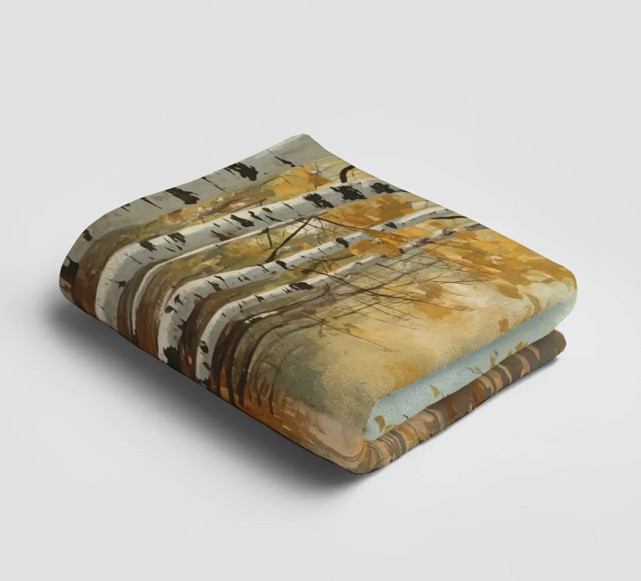 Birch Forest Path in Autumn towel by DesignDoodle