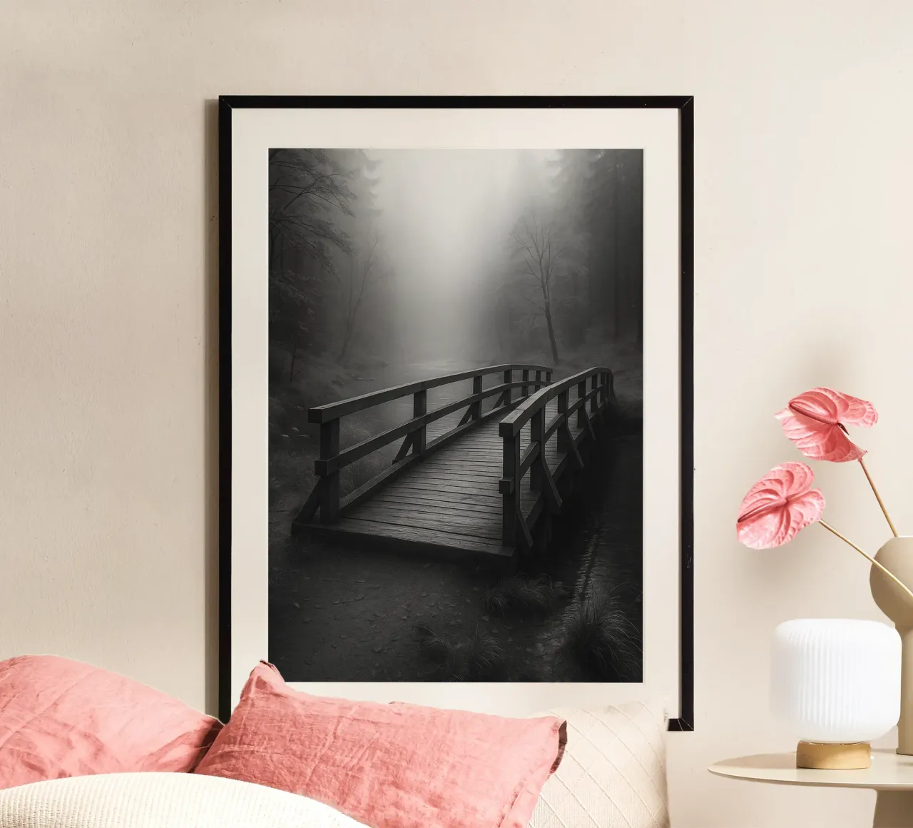 ponte di legno fotografia in bianco e nero poster da roosses