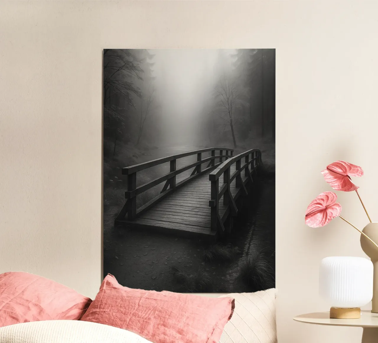 ponte di legno fotografia in bianco e nero poster da roosses