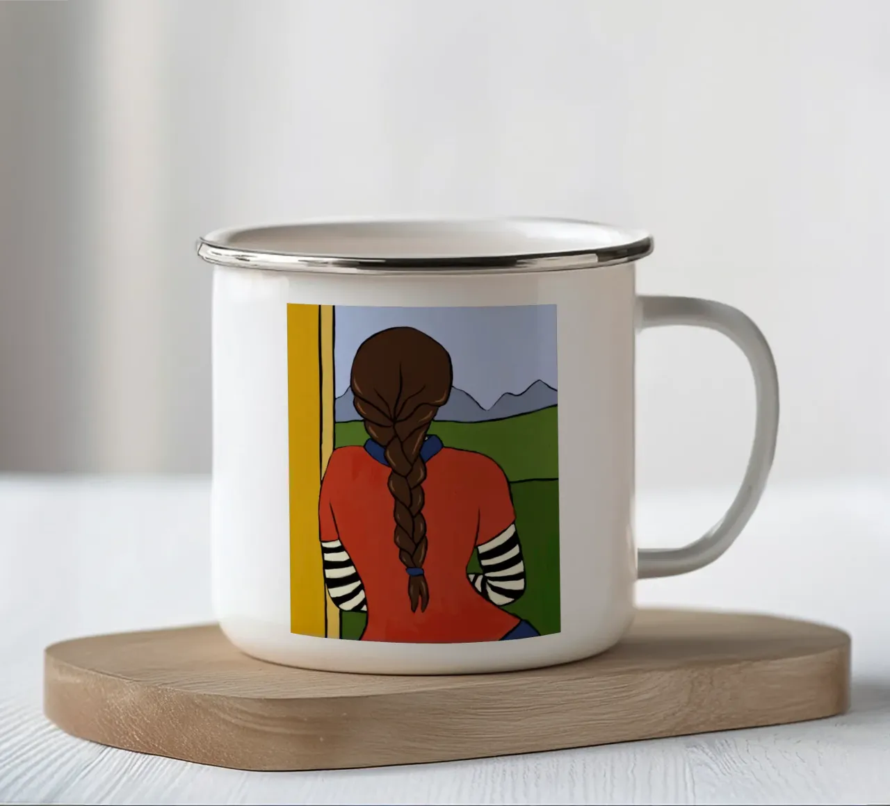 Distance tazza in smalto da TijanaArtStudio88