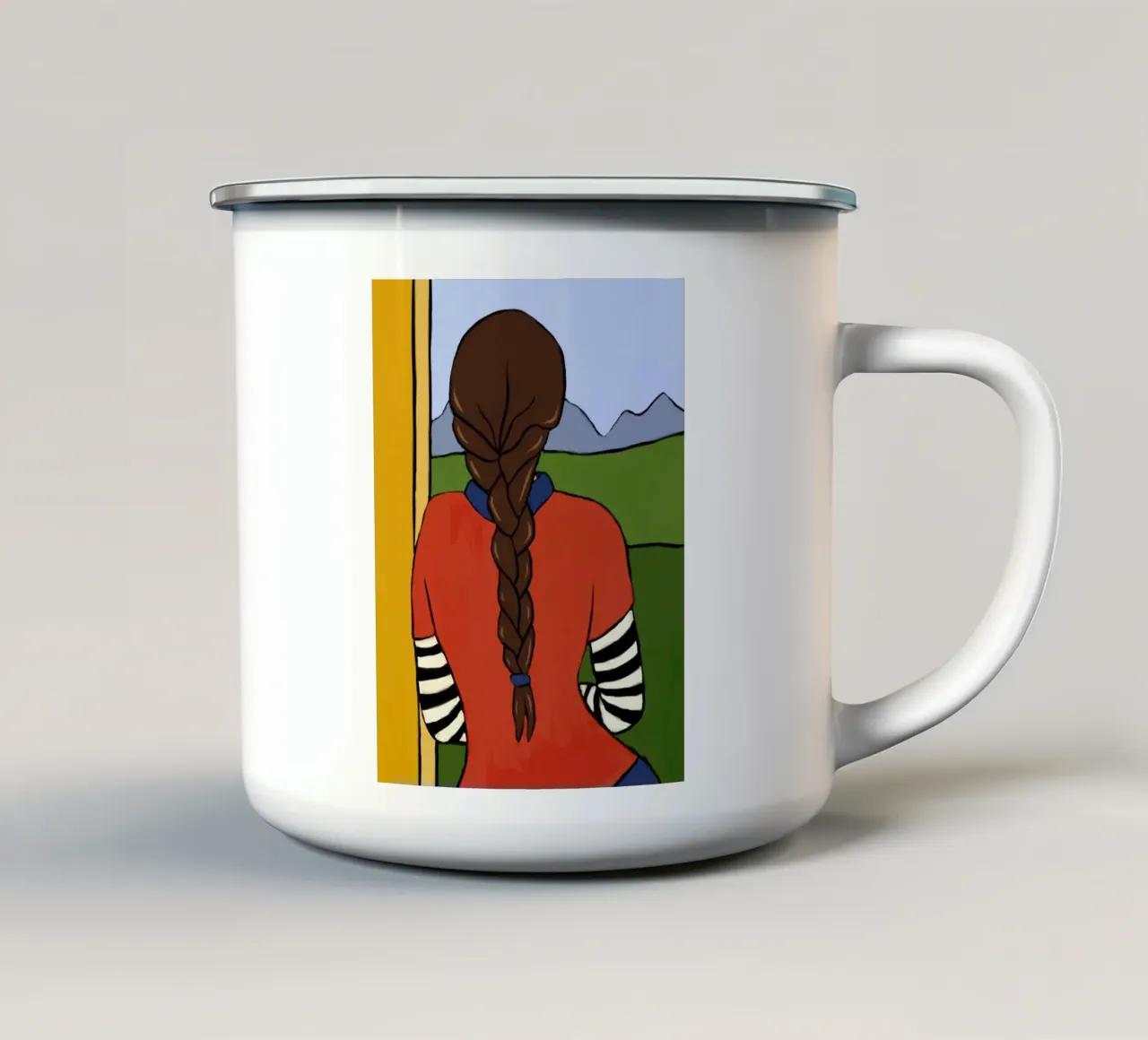 Distance tazza in smalto da TijanaArtStudio88