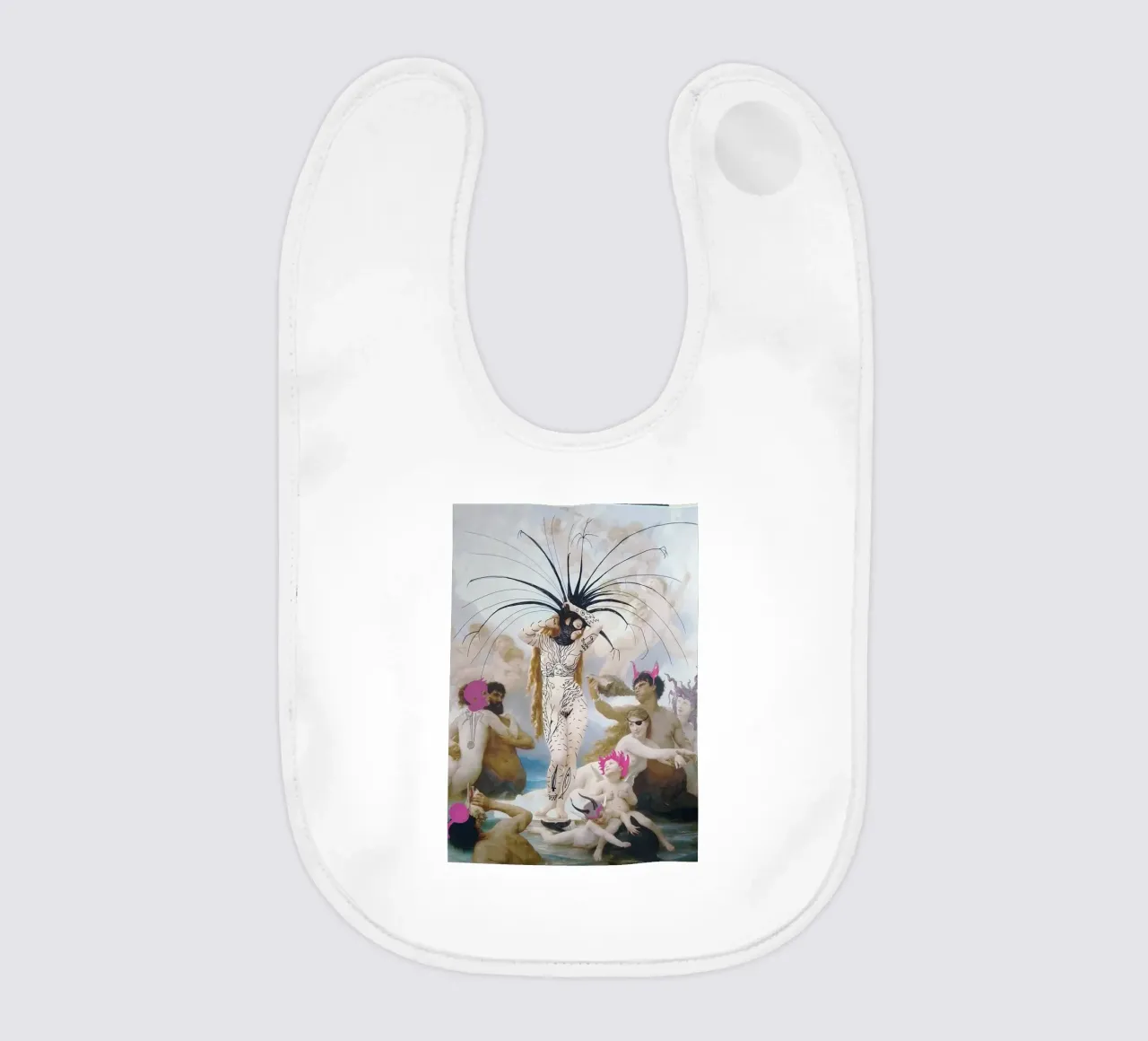 Birth of Goddess baby bib by Trash is dada Official