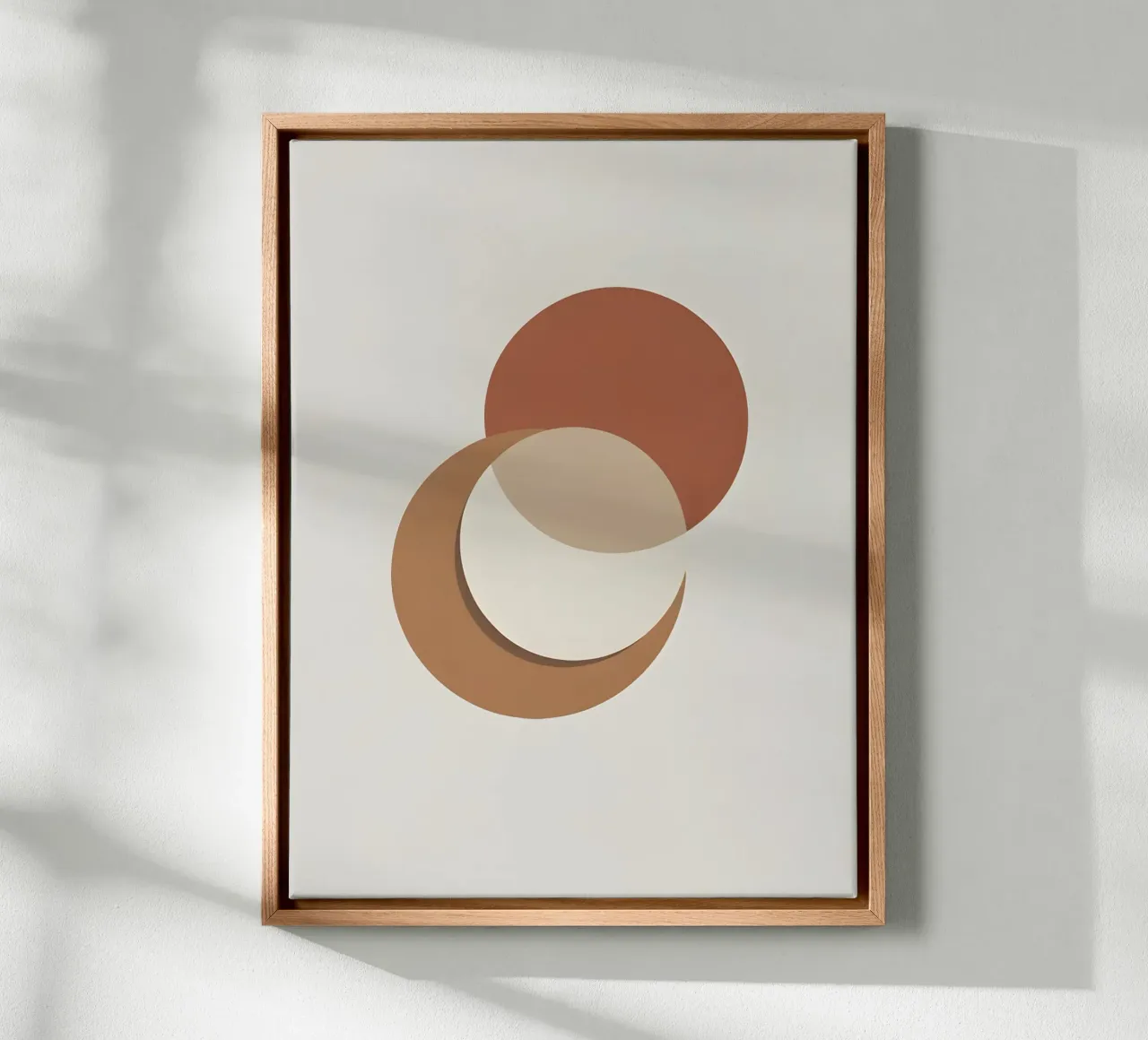 Drie overlappende cirkels canvas met Baklijst van Botanical Gallery