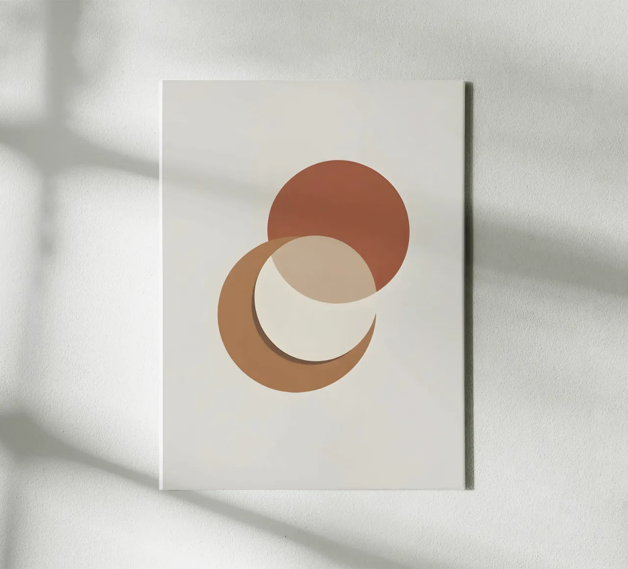 Drie overlappende cirkels canvas met Baklijst van Botanical Gallery