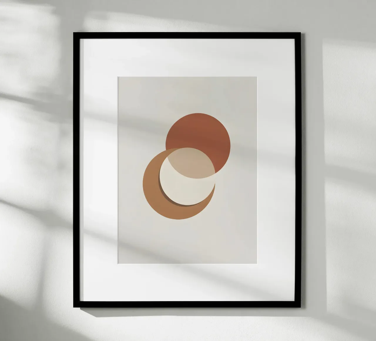 Three circles overlapping arrangement poster with plastic frame by The Green Room