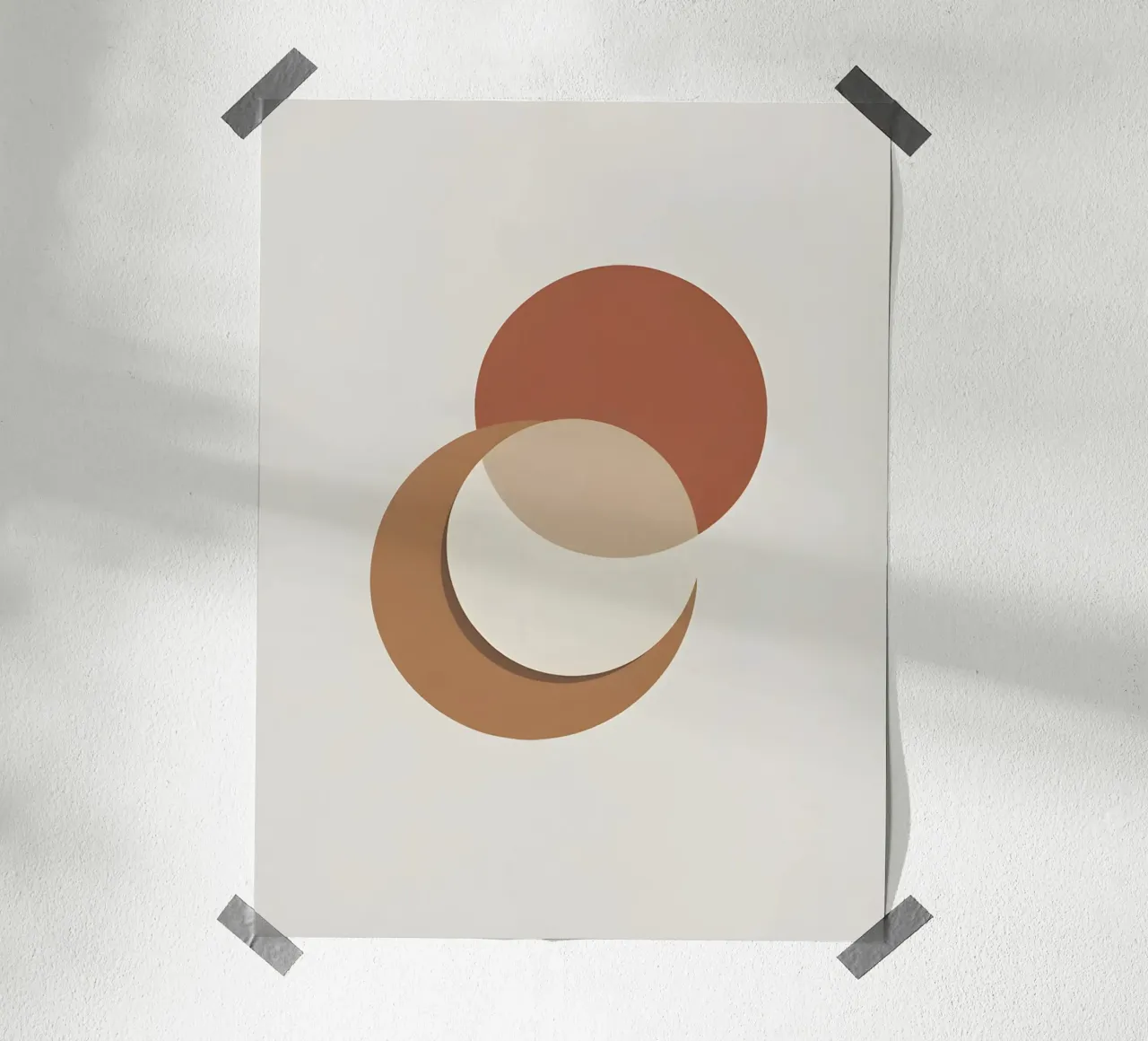 Three circles overlapping arrangement poster with plastic frame by The Green Room