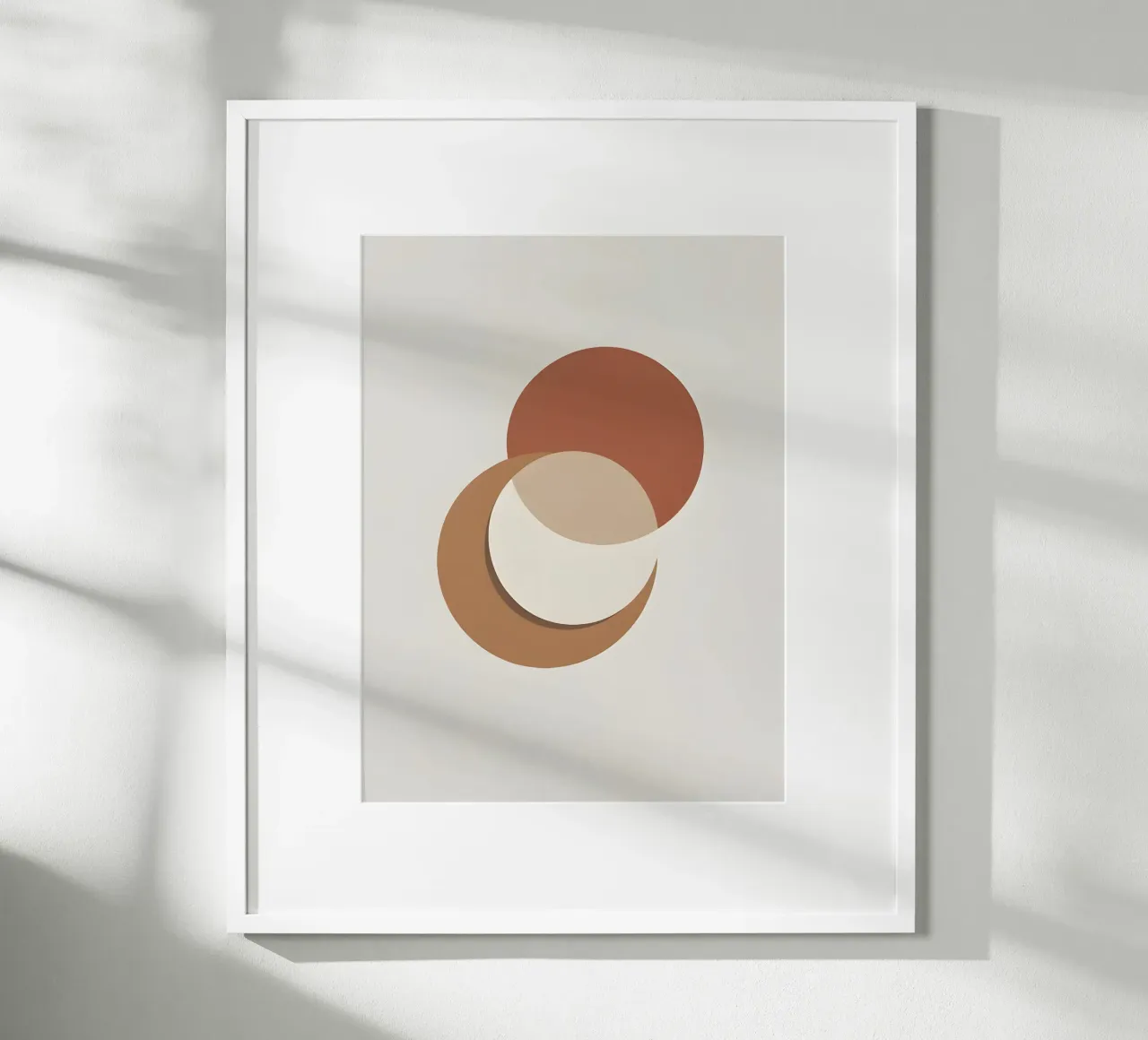 Three circles overlapping arrangement poster with plastic frame by The Green Room