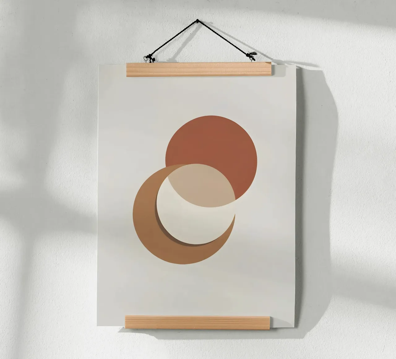 Three circles overlapping arrangement poster with plastic frame by The Green Room