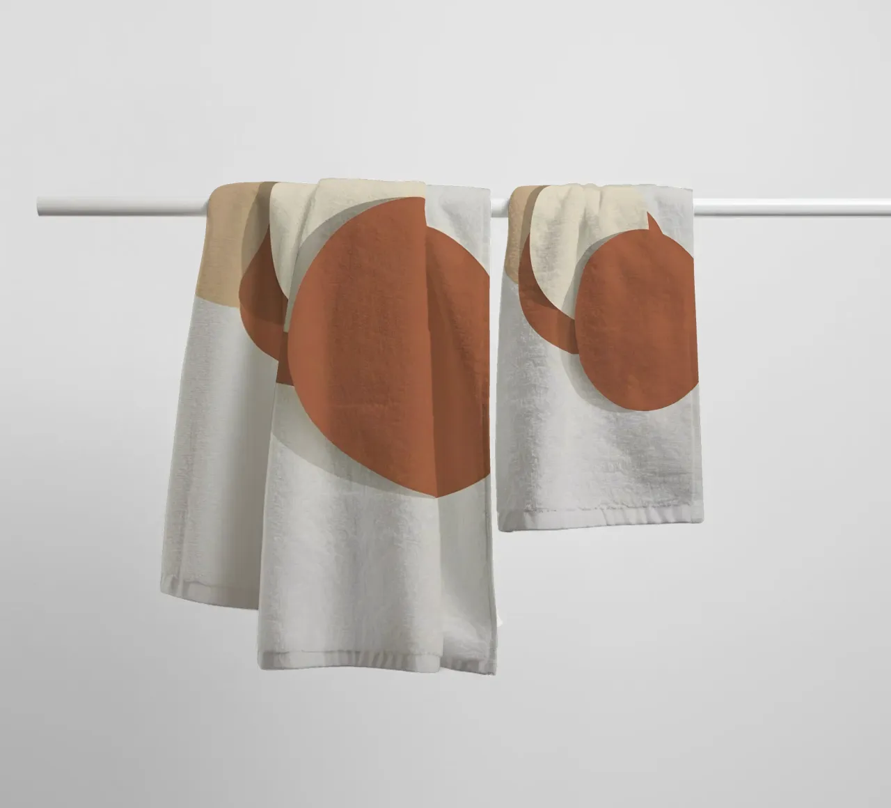 Drie overlappende cirkels badhanddoek van Botanical Gallery