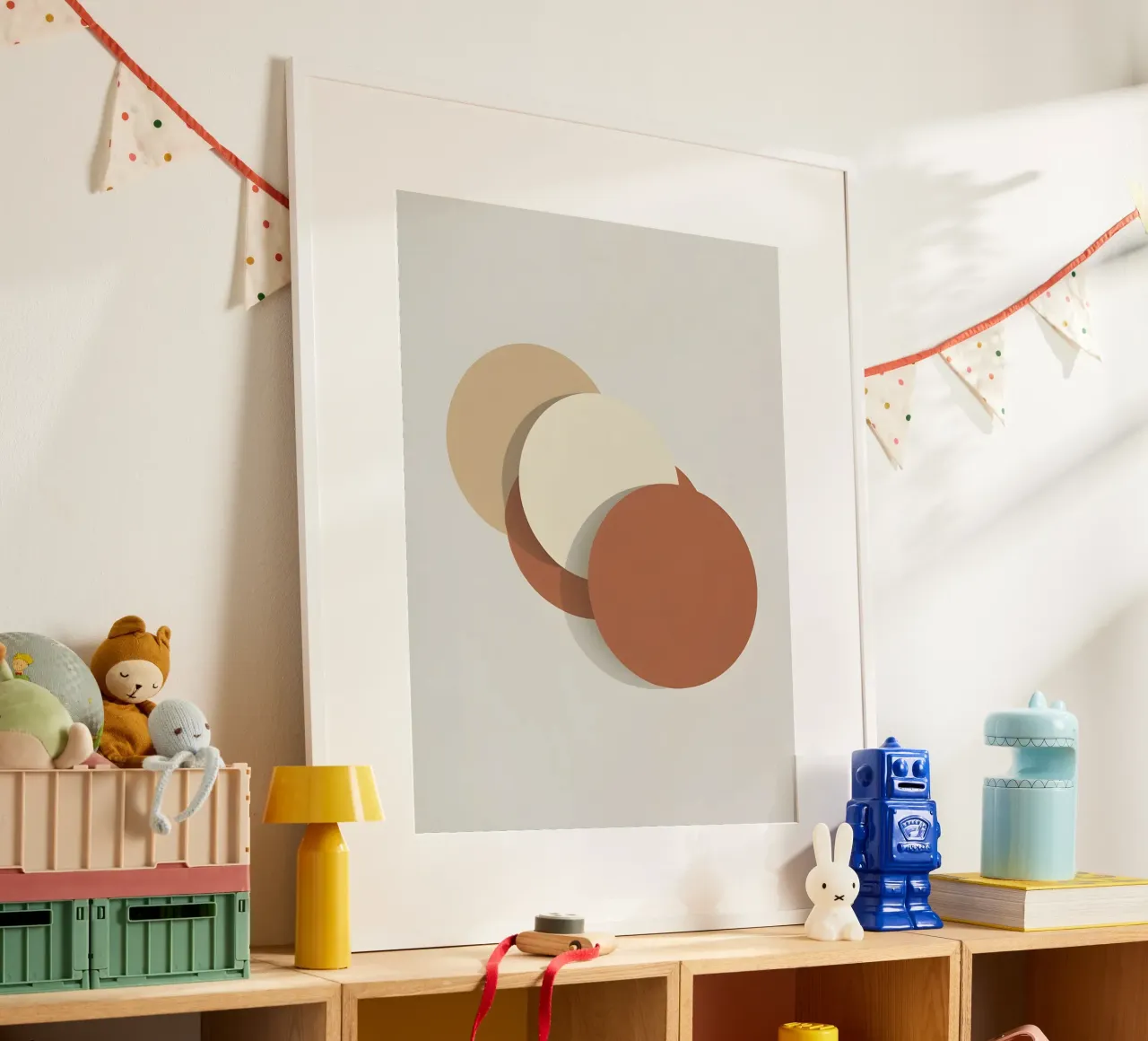 Drie overlappende cirkels hahnemühle van Botanical Gallery