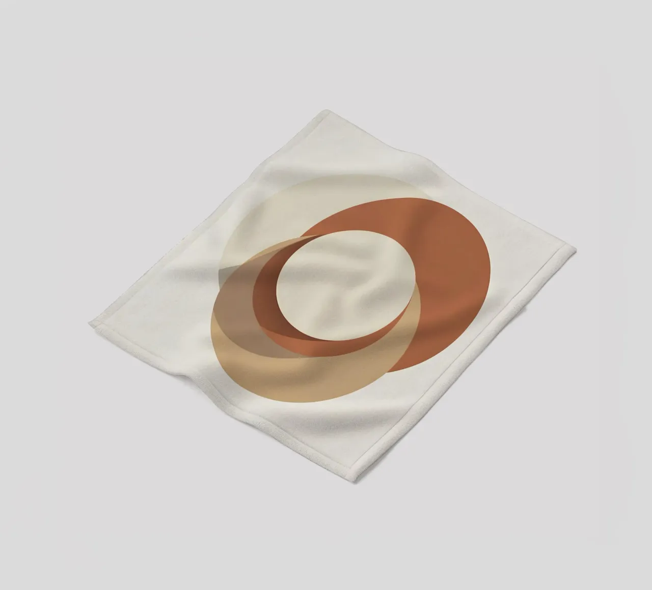 Three circles overlapping arrangement fleece blanket by Botanical Gallery